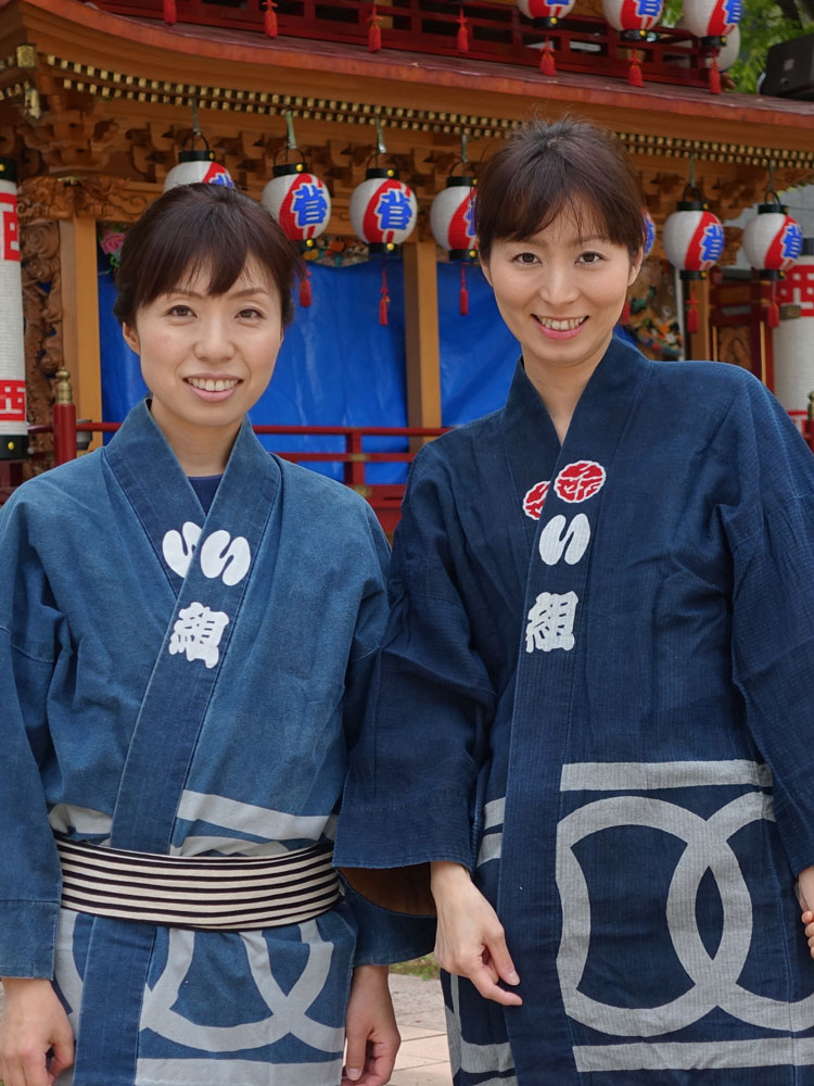 女性のお祭りコーディネート