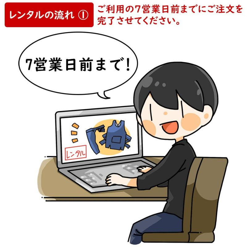レンタル希望の7営業日前までに注文