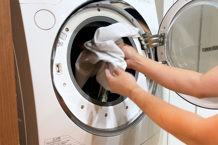 洗濯機で手甲を洗う方法