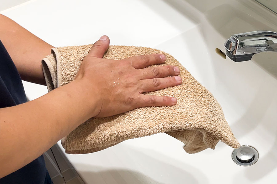 藍染め手甲の手洗い方法